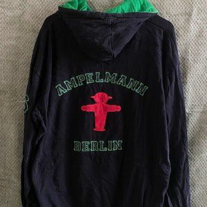 BERLIN HOODIE black and green inside